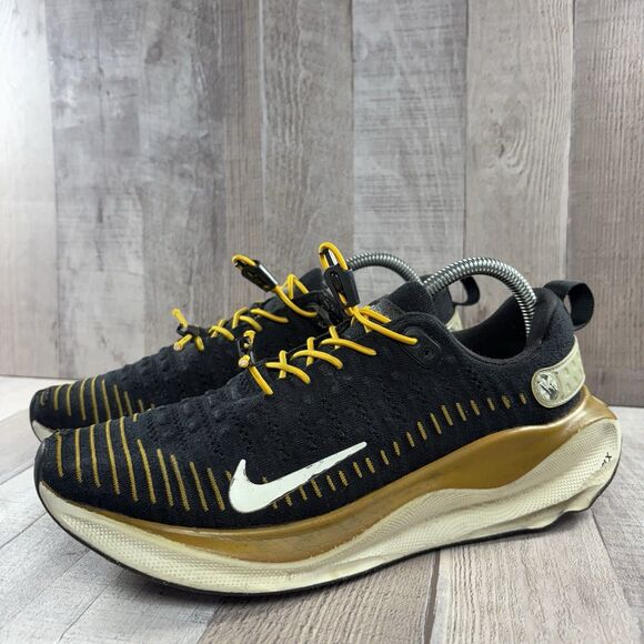 Nike ReactX Infinity Run 4 Men's Size 9.5 Running Shoes Sneakers Black Bronzine - Picture 1 of 16